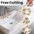 Christmas House Gingerbread Man Furits Kitchen Sink Splash Guard Faucet Mat 1 - Image 3