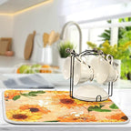 Super Absorbent Dish Drying Mat, Microfiber Fast-Drying Dish Mat, Kitchen Dish - Image 5