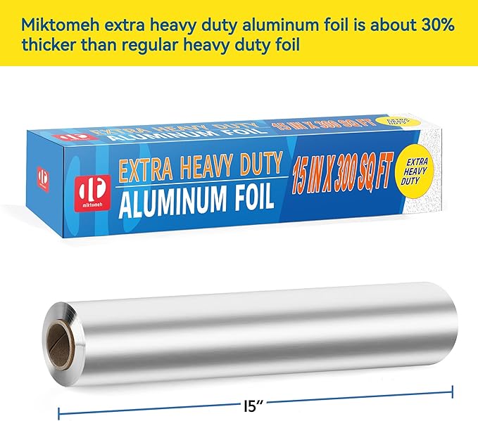 Super Thick Extra Heavy Duty Aluminum Foil 15" x 300 Sq Ft -for Grilling - Image 2