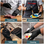 FINITEX - Black Nitrile Disposable Gloves, Powder-free, Medical Exam Latex-Free - Image 9