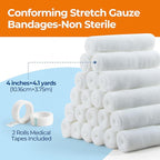 Gauze Rolls Bandages, Conforming Stretch Gauze Bandage 4inch, 48 Rolls - Image 2