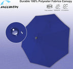 ABCCANOPY Durable Solar Led Patio Umbrellas with 32LED Lights 9FT (Royal Blue) - Image 5