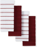 KitchenAid Albany Kitchen Towel 4-Pack Set, Smoked Paprika Red/White by KitchenAid