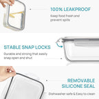 Vtopmart 2Pack 1860ml/63oz Large Glass Storage Containers - Image 6