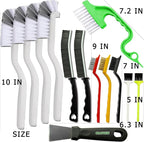 13Pcs Small Cleaning Brush Set, Hard Bristle Crevice Cleaning Brush, Long - Image 6