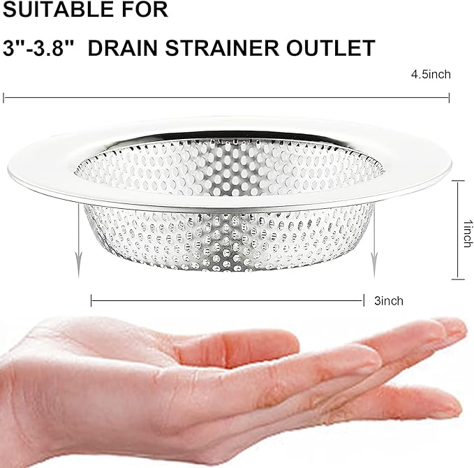 LASSHSWA Kitchen Sink Strainer Stainless Steel, Kitchen Sink Drain - Image 2