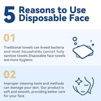 Disposable Face Towelettes, Makeup Remover Dry Wipes, Ultra Soft, 100% Biobased - Image 4