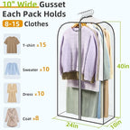 LANDNEOO 2 Pack Clear Garment Bags - Image 2