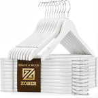 ZOBER White Wooden Hangers by ZOBER