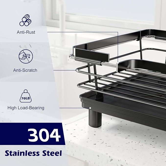 In Sink Dish Drying Rack, Expandable Over The Sink Dish Rack - Image 3