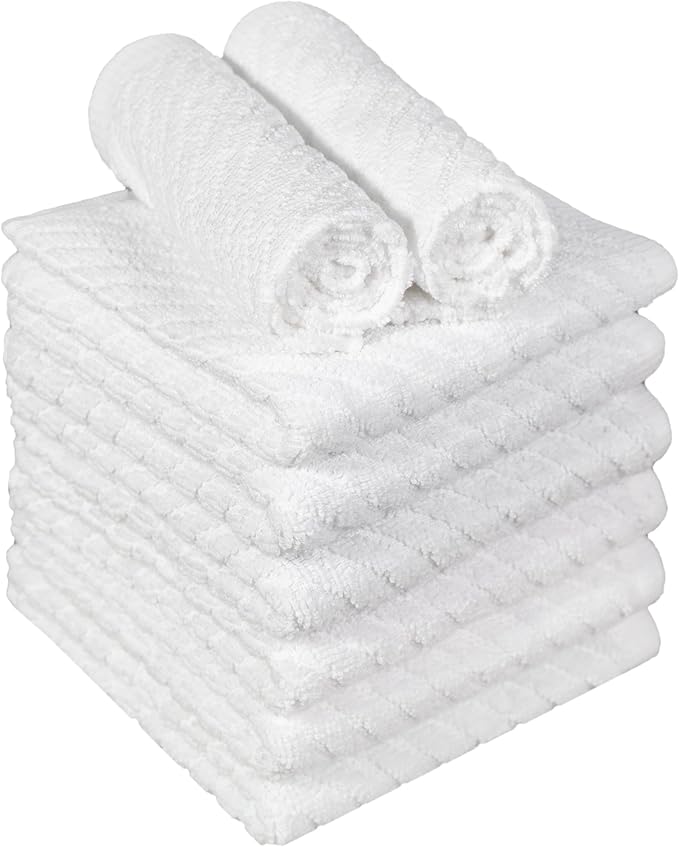 Bumble Towels Premium Kitchen Dish Cloths | 8 Pack | Diagonal Deluxe Dish Cloth - Image 4
