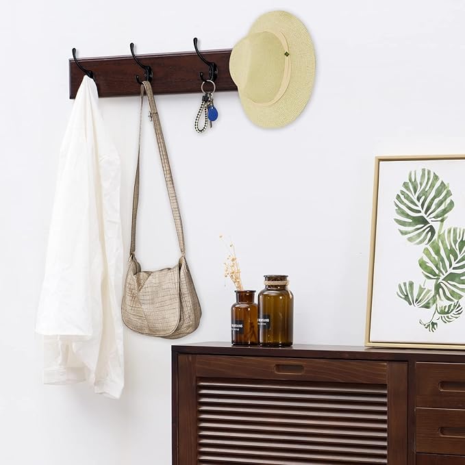 IBosins 10 Pack Dual Coat Hooks Wall Mounted - Image 7