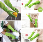 Bamllum 3 Pairs of Rubber Dishwashing Gloves - Image 3