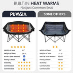 Heated Double Camping Chair - Heated Loveseat Chair for 2 Person Heavy Duty Oversized Padded Camping Couch for Adults Outdoor Sports Lawn Portable Folding Chairs - Image 7