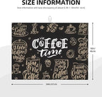 Coffee Time Dish Drying Mat 18x24 Inch, Microfiber Absorbent Fast Dry Mat Large - Image 2