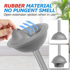 2Pack 2 in 1 Toilet Brush and Plunger Set, Extended Handle Plunger，Toilet Bowl - Image 4