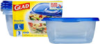 Glad GladWare Deep Dish Food Storage Containers, Large Rectangle by GladTrashFoodStorage