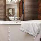 2 Pcs Scalloped Hand Towels 100% Cotton Fingertip Towels - Image 5
