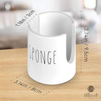 Ceramic Sponge Holder for Kitchen Sink – White Sink Caddy Organizer – Farmhouse - Image 4