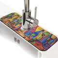 Kitchen Sink Splash Guard，Colored glass bottles Faucet Mat Sink Gadgets-Super by ZHUZHISHAN