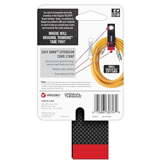Velcro Brand Extension Cord Organizer Holder. Heavy Duty Straps - Image 8