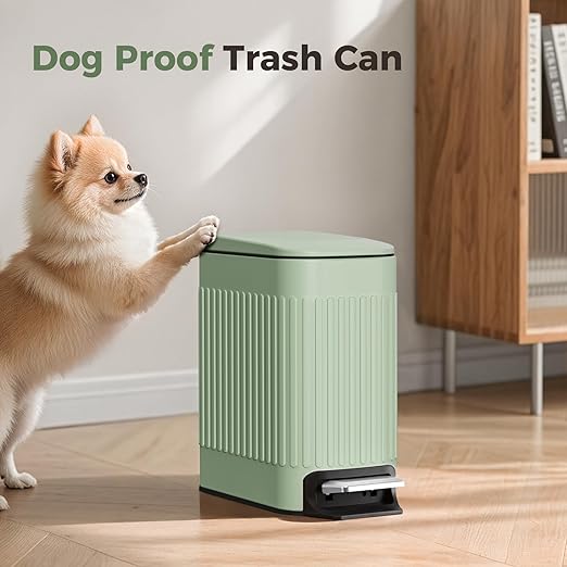 TrashAid Slim Bathroom Trash Can - Image 6