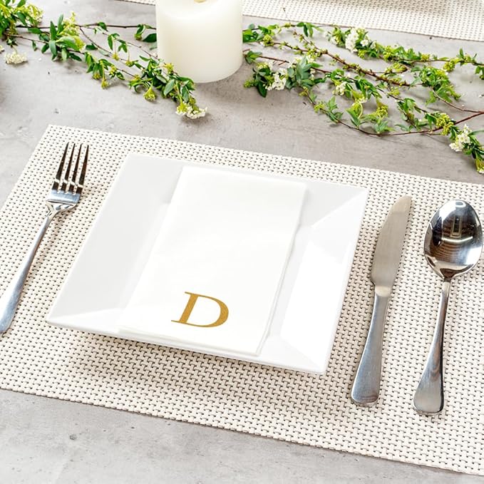 Luxenap 15.8 X 7.9 Inch Linen-Feel Guest Towels, 2000 Lettered Hand Towels - Image 3