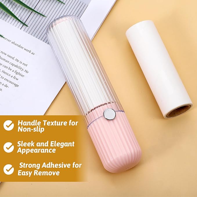 1 Pack Mini Lint Roller with 150 Sticky Sheets Refillable Compact Pocket Lint - Image 6