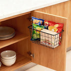 2 Set Adhesive Hanging Wall Basket Inside Cabinet Door Organizer, Wall Storage - Image 8