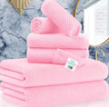 Pink Towels - 100% Cotton, Quick Dry, Lightweight, Towel Set of 6, 2 Large Bath by VOOVAMOVAS