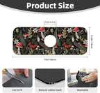 Forest Mushroom Mushrooms Leaves Flowers Kitchen Sink Splash Guard Faucet Mat - Image 2