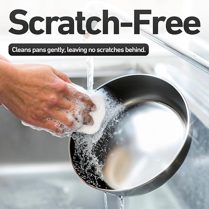 Casanero 6-Pack Silicone Scrubbing Sponges, Heavy-Duty, Non-Scratch | Reusable - Image 3