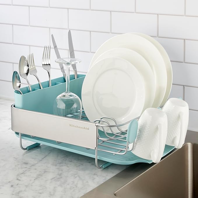 KitchenAid Compact Space Saving Rust Resistant Dish Rack - Image 5