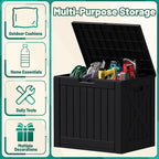 Devoko 40 Gallon Deck Box Outdoor Storage Box Waterproof for Patio, Large Outdoor Storage Bench Lockable for Outside (Black, 40 Gallon) - Image 4