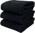 Serafina Home Oversized Solid Color Black Kitchen Dish Towels: 100% Cotton by SerafinaHome