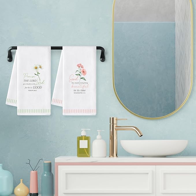 GROBRO7 Bible Floral Hand Towel - Image 4