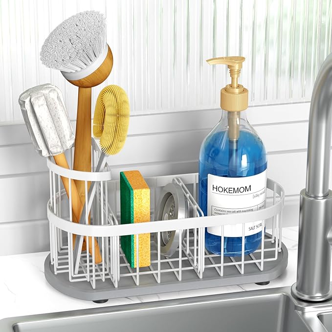 Kitchen Sink Caddy Organizer, Sponge Holder by HOKEMOM