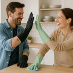 Dishwashing Gloves for Kitchen, 4 Pairs Rubber Cleaning Household Dish Washing - Image 7