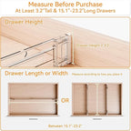 Yieach 4 Pack 3.2 Inch Shallow Acrylic Drawer Dividers - Image 4