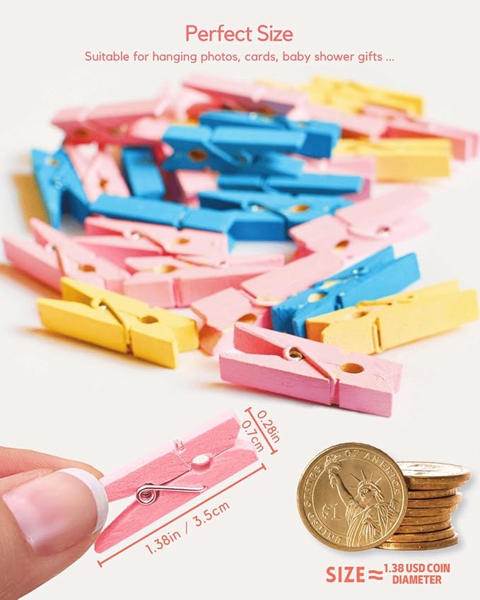 Clothes Pins Mini Clothespins Pink - Image 6