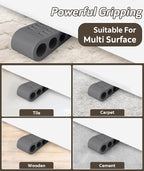 4 Pack Door Stops for Bottom of Door, Rubber Door Stopper Wedge - Image 3
