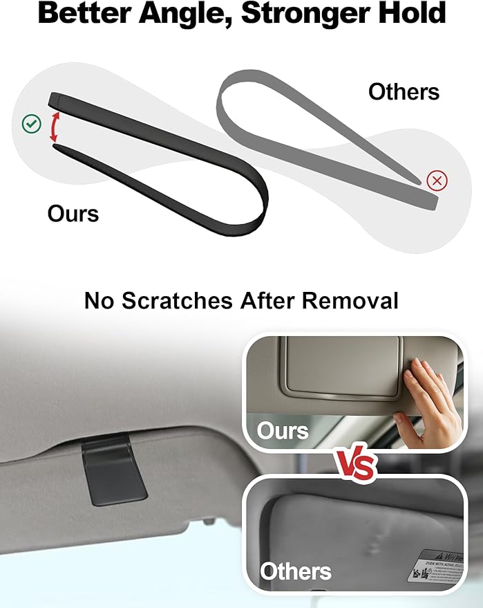 Patented Leather Car Air Freshener Visor Clip, Compatible - Image 4