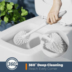 Toilet Brush, 4 Pack Toilet Brush and Holder Set, Toilet Bowl Brush - Image 2
