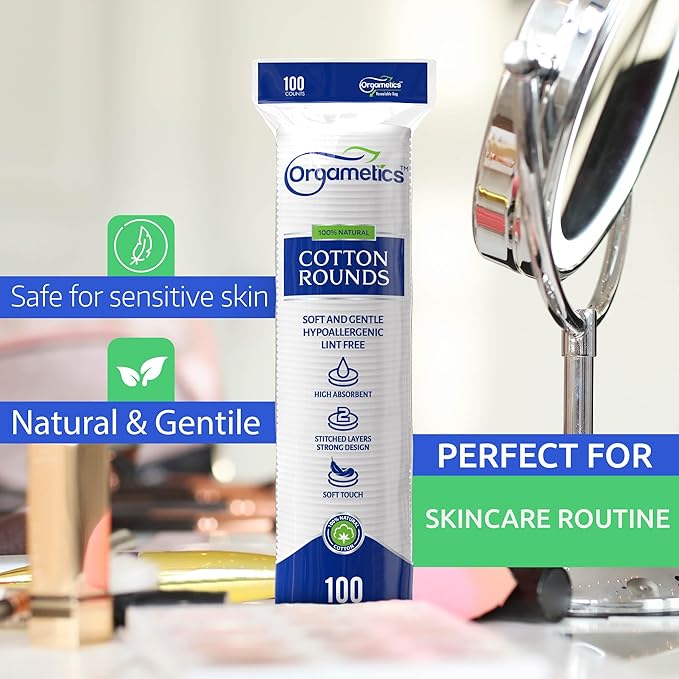 Orgametics Cotton Rounds, 100% Natural Turkish Cotton Premium Makeup Remover - Image 4