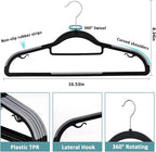 Heavy Duty Plastic Clothes Hangers, Space Saving Hangers 30 Pack, 0.2 Inches - Image 2