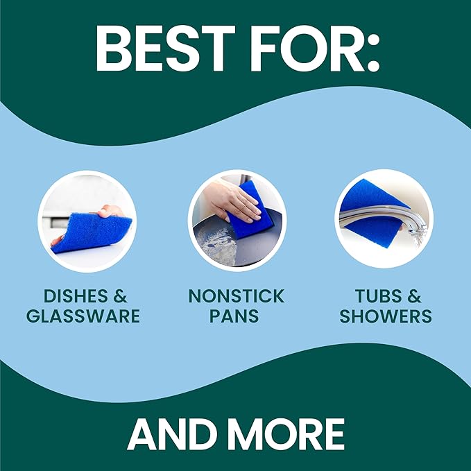 Scotch-Brite Zero Scratch Scouring Pad, Effective + Gentle Dish Scrubber - Image 4