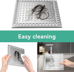 Drain Hair Catcher for Bathroom Sink, 4.8" Stainless Steel and Silicone Shower - Image 5