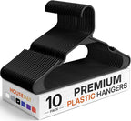HOUSE DAY Premium Plastic Hangers 10 Pack, Clothes Hanger Space Saving by HOUSEDAY