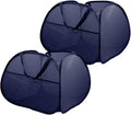 2 Pack Collapsible Foldable Laundry Baskets, 90L Large Durable Mesh Pop Up by Bemkoo