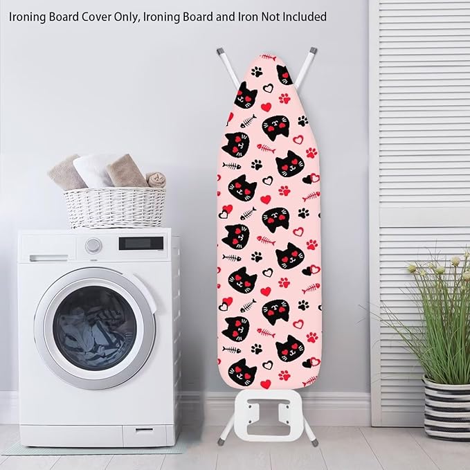 Cat Design Ironing Board Cover and Pad, Standard Size 16x55 inche Thick Padding - Image 3